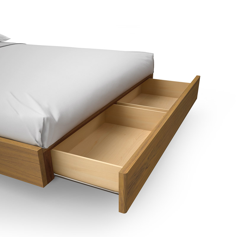 Urbana bed with storage in footboard